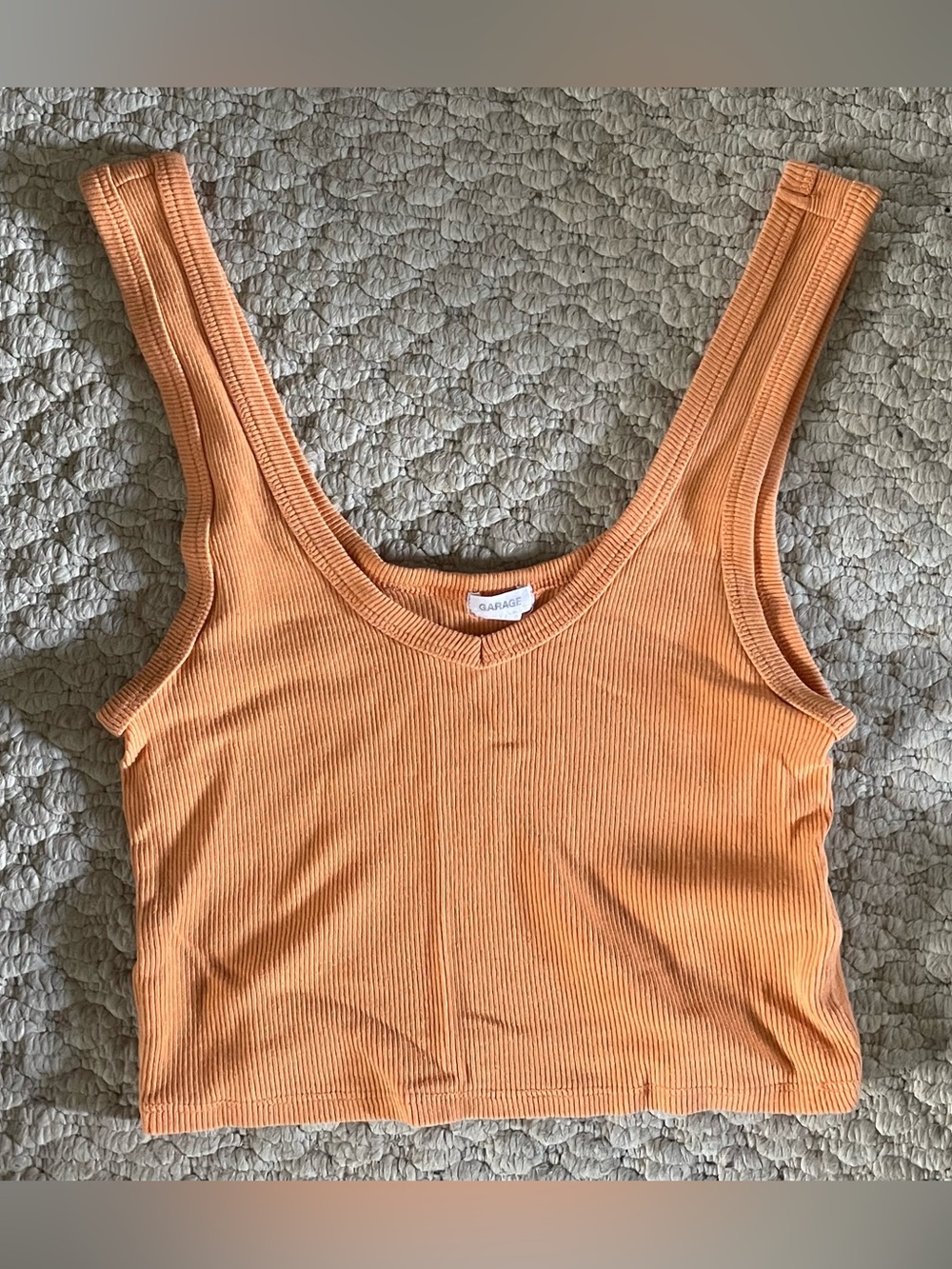 Garage Orange V Neck Tank